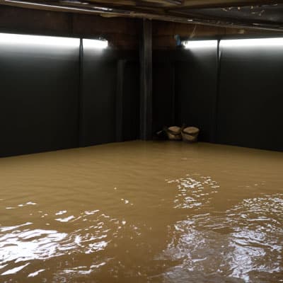 flooded room