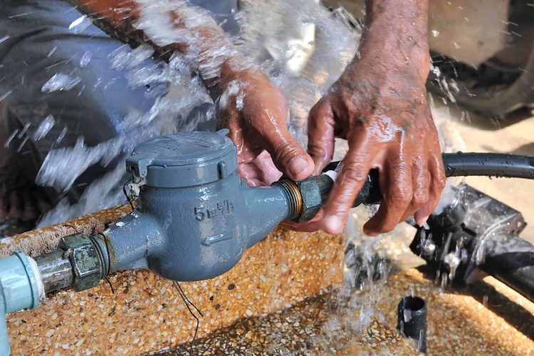 Water Leak Stock Photo for Emergency Plumbing Services